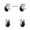 Service Caster 4 Inch Rubber on Steel Caster Set with 2 Brakes/Swivel Lock 2 Rigid SCC SCC-30CS420-RSB-TLB-BSL-2-R-2 - alternate 1